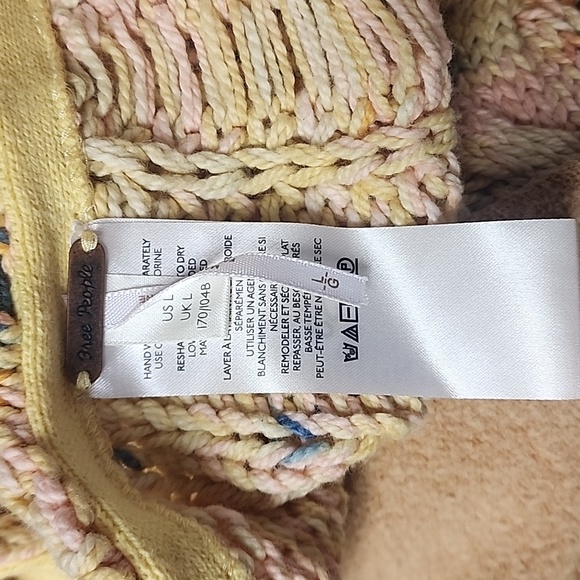 🍁NWT! Free People Honeycomb Combo Sweater Size Large Perfect for Fall! - Picture 5 of 6